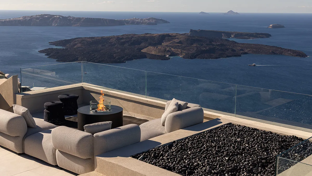 Luxury Cave Hotel Suite with Caldera View in Santorini, Greece